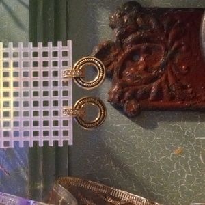 Diamond pierced earrings